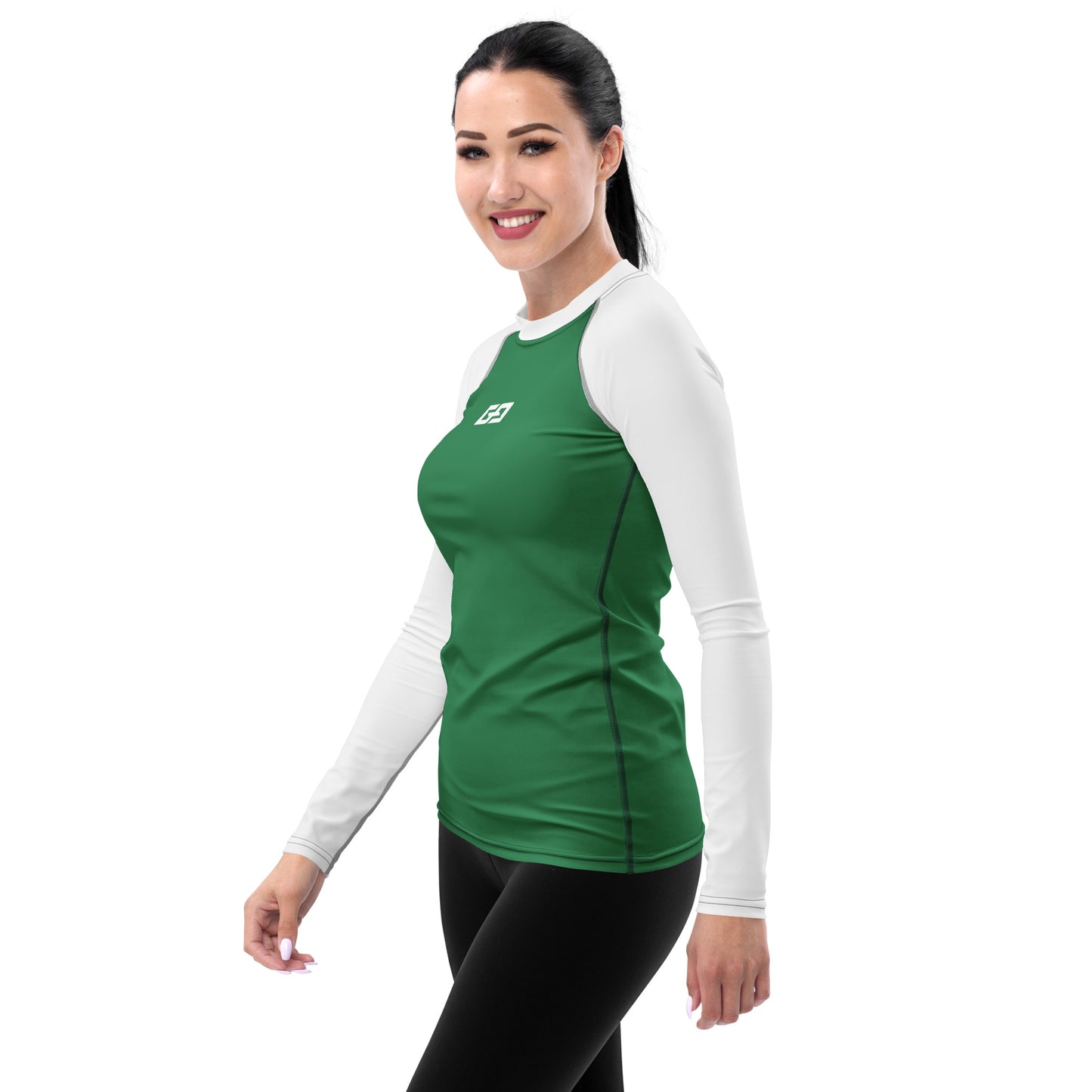 Green & White — Women's Rash Guard