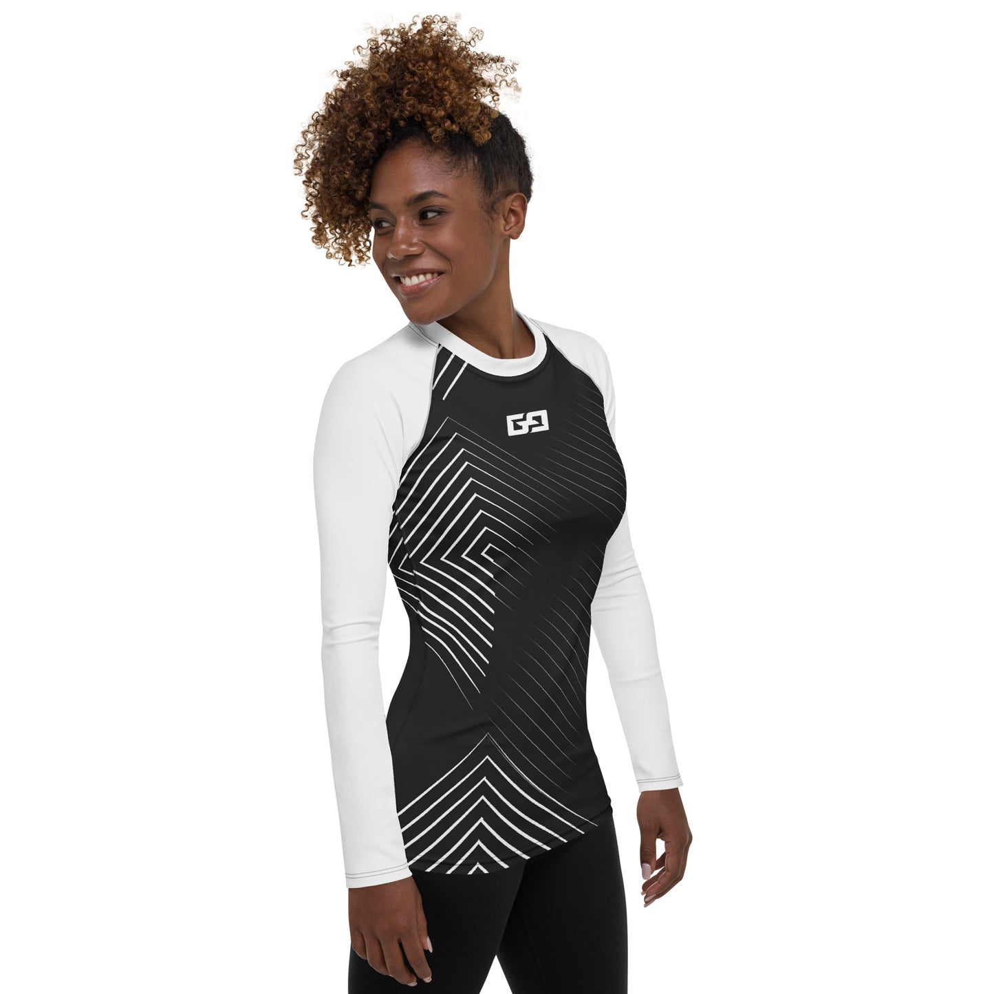 Black & White Lines — Women's Rash Guard