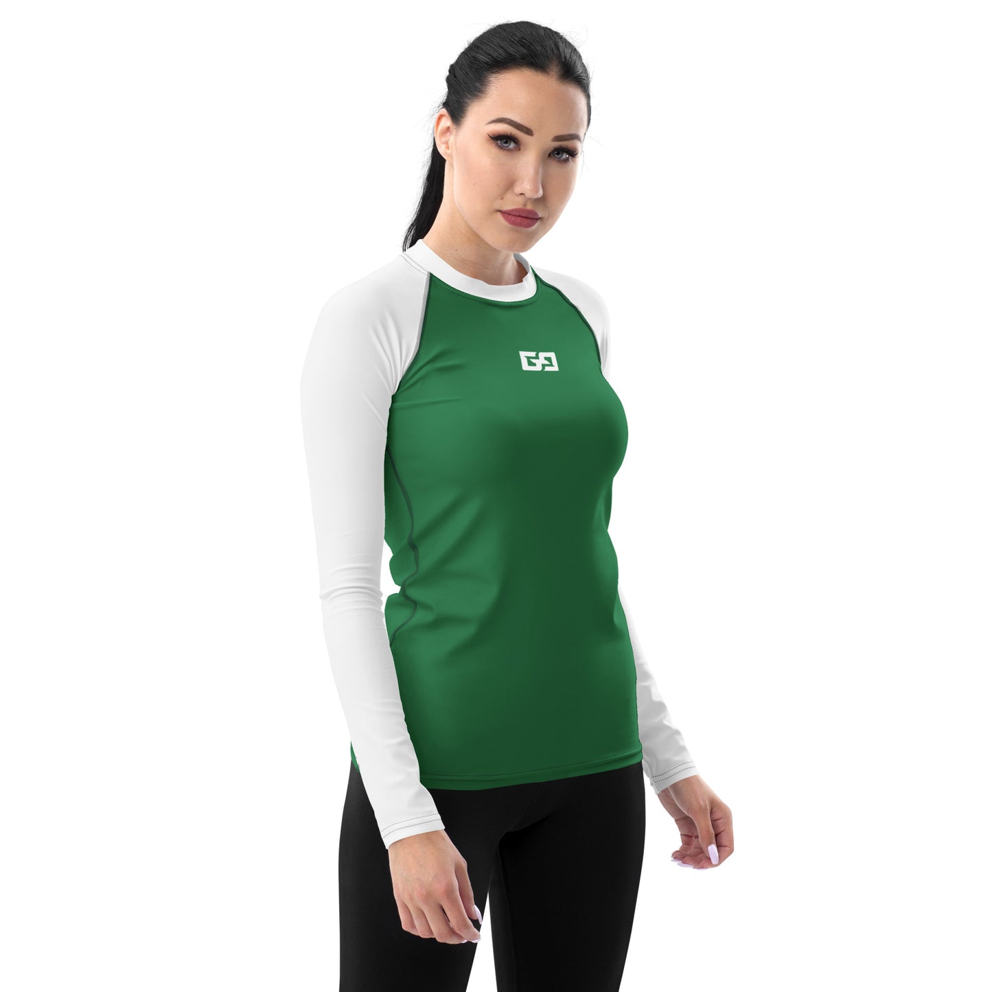 Green & White — Women's Rash Guard