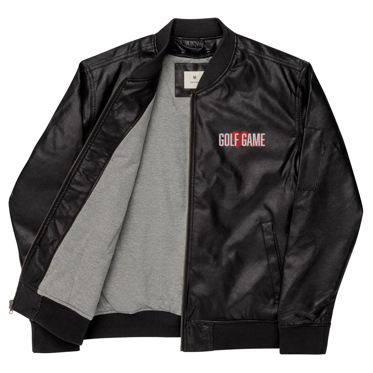 Golf Game Love — Leather Bomber Jacket