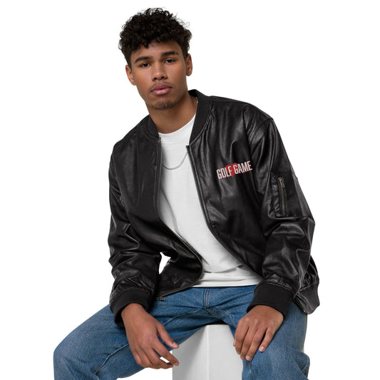 Golf Game — Leather Bomber Jacket