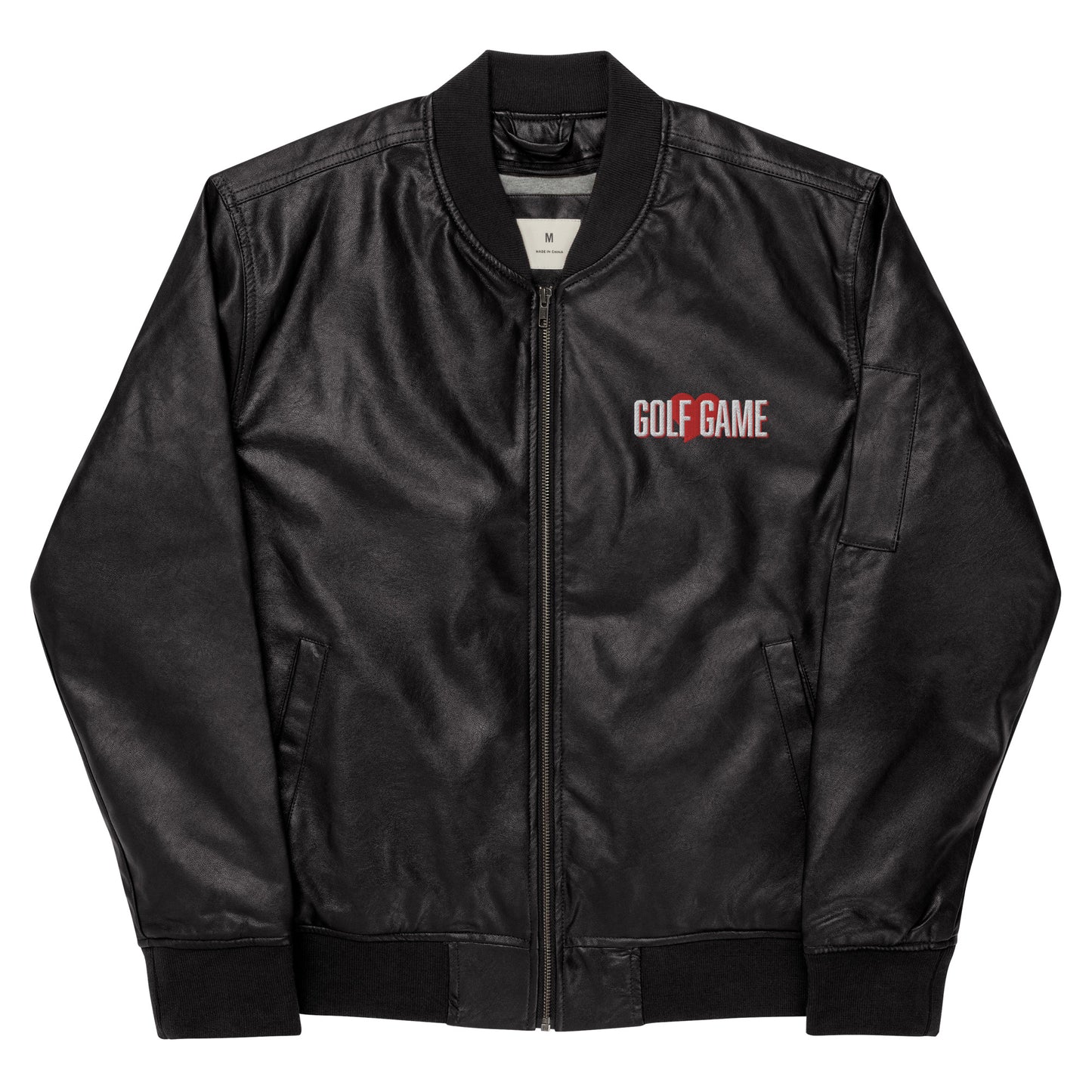 Golf Game Love — Leather Bomber Jacket