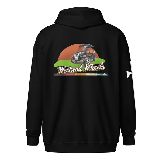 WEEKEND WHEELS - Women Golf Game heavy blend zip hoodie