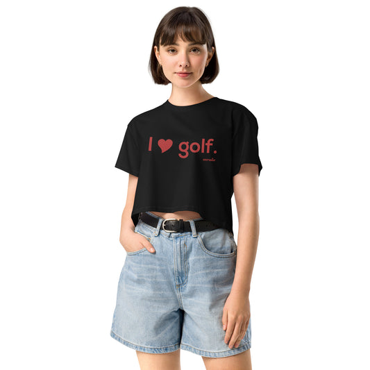 I HEART GOLF — Women’s crop top